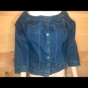 Soft Surroundings blue Jean Jacket. NWT, XL